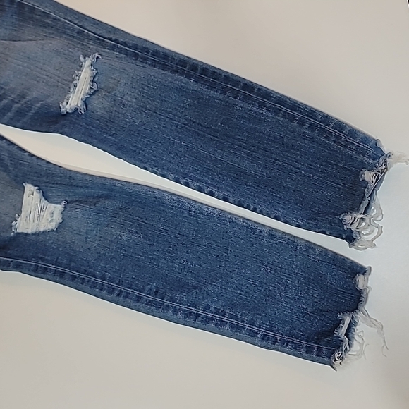 MADEWELL Skinny 9" Mid Rise Distressed Jeans Raw Hem - Picture 9 of 9